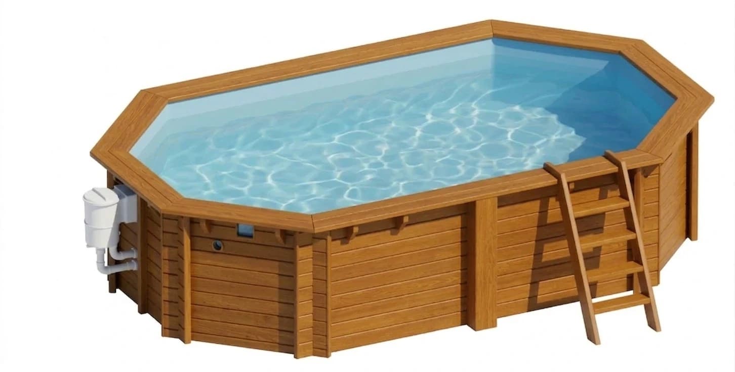 Hanna ovális favázas medence 5,51 × 3,51 m