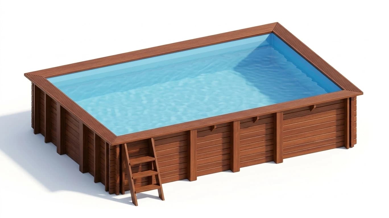 Hanna szögletes favázas medence 6,20 × 4,20 m